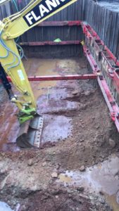 Fuel tank excavation underway Formby Service Station