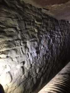 Spray-grouted-stone-culvert-wall
